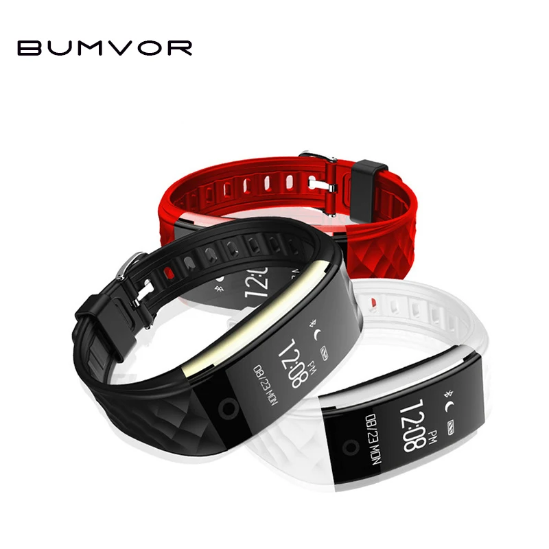 

BUMVOR S2 sport Smart Band wrist Bracelet Wristband Heart Rate Monitor IP67 Waterproof Bluetooth Smartband For iphone Android