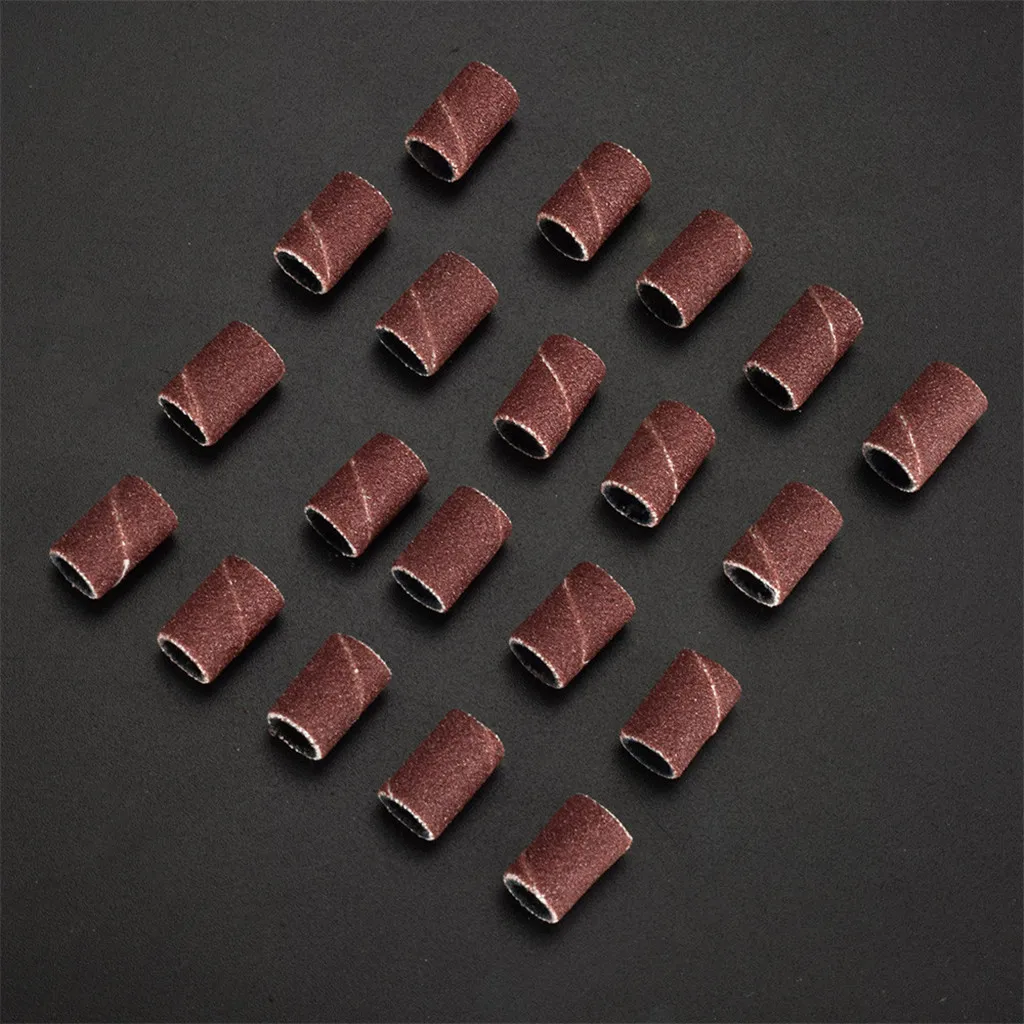 100pcs Nail Dedicated Sanding Ring Bands Grinding Head Polisher Essential Supplies Sand Circle for Nail Drill Bits