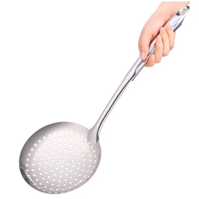 Stainless Steel Oval Skimmer Strainer Ladle Spoon colander small