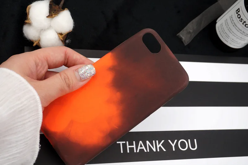 2017 New PC Thermal Sensor Heat sensitive color changing mobile phone cover case For iPhone 6 7 6s plus cases capa for apple 7 (10)