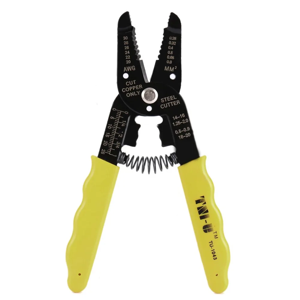 Wires Stripping Pliers Cable Cutter TU-1043 Portable Universal Wire Stripper Electric Crimper Strippers Tools | Инструменты