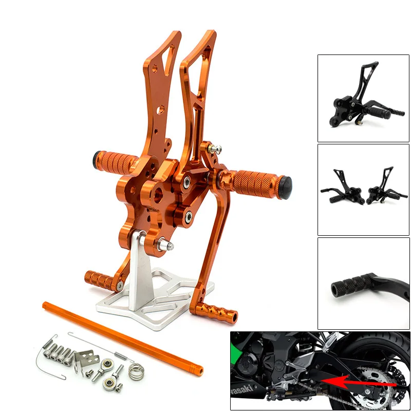 CNC Aluminum Motorcycle Rear Adjustable Rear Sets Set Footrests For Yamaha FZ8 FZ-8 2001-2005 2002 2003 2004 CNC Aluminum Motorcycle Rear Adjustable Rear Sets Set Footrests For Yamaha FZ8 FZ-8 2001-2005 2002 2003 2004