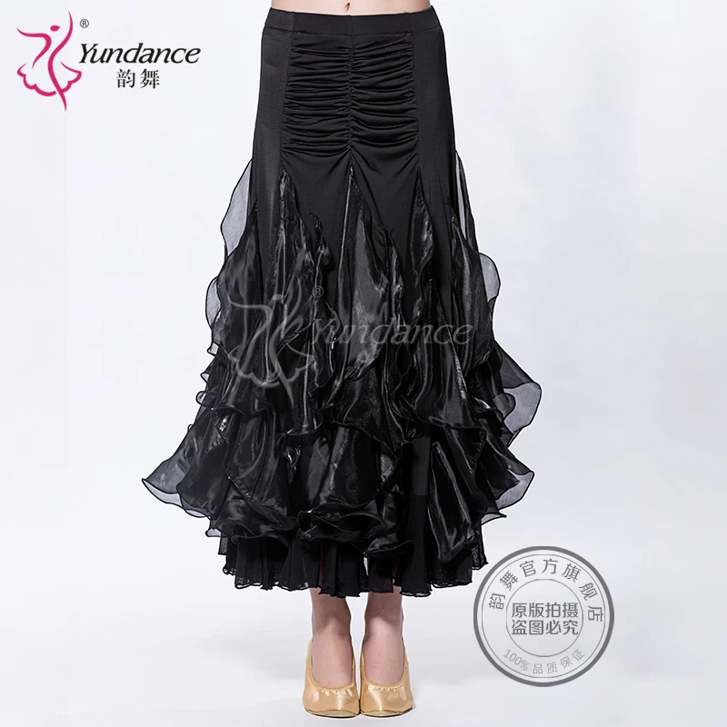 Индивидуальные женские бальные танцы юбка современный танец платье вальс вальсе Танго галоп фокстрот платье с широкой юбкой для танцев B-2659