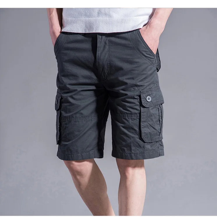 Cargo Shorts Men Summer Casual Mulit-Pocket Shorts Men Joggers Shorts Trousers Men Breathable Big Tall 42 44 46 Large Size