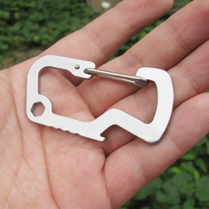 Multi function Type D Stainless Steel Key Holder Outdoor Survival