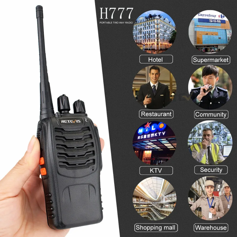 1х портативная рация Retevis H-777 3 Вт 16CH UHF частота портативная cb радиостанция 2 Way Ham Радио H777 Walk Talk Set