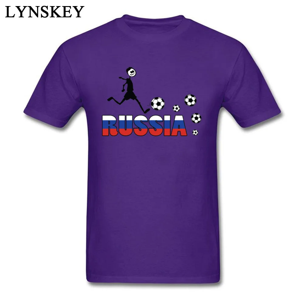Funny Tops Shirts 2017 Hot Sale Round Collar RUSSIA TEXT WITH FLAG 100% Cotton Mens T-shirts Printed Summer/Fall Tee-Shirts RUSSIA TEXT WITH FLAG purple