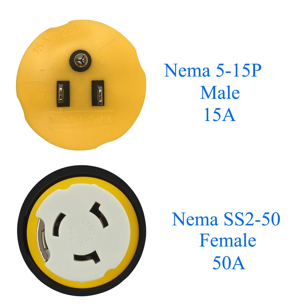 JORINDO Nema 5-15P to Nema SS2-50R 15A Male to 50A женский RV Camp Adapter 15A TO 50A