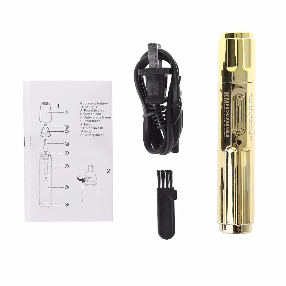 

1Set Rechargeable Washable Electric Nose Ear Hair Trimmer Shavers Safe Face Care EU/US Plug
