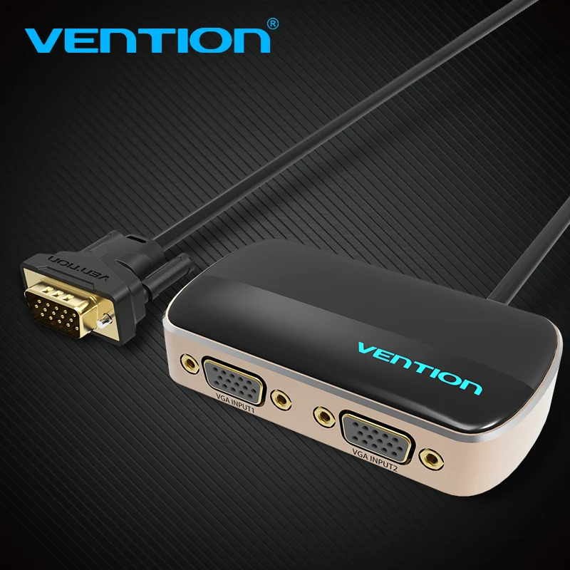 

Vention 2 Port VGA Splitter Switch VGA 2 Input to 1 Output Switcher Distributor 1 Computer Connects 2 Monitors Same Image