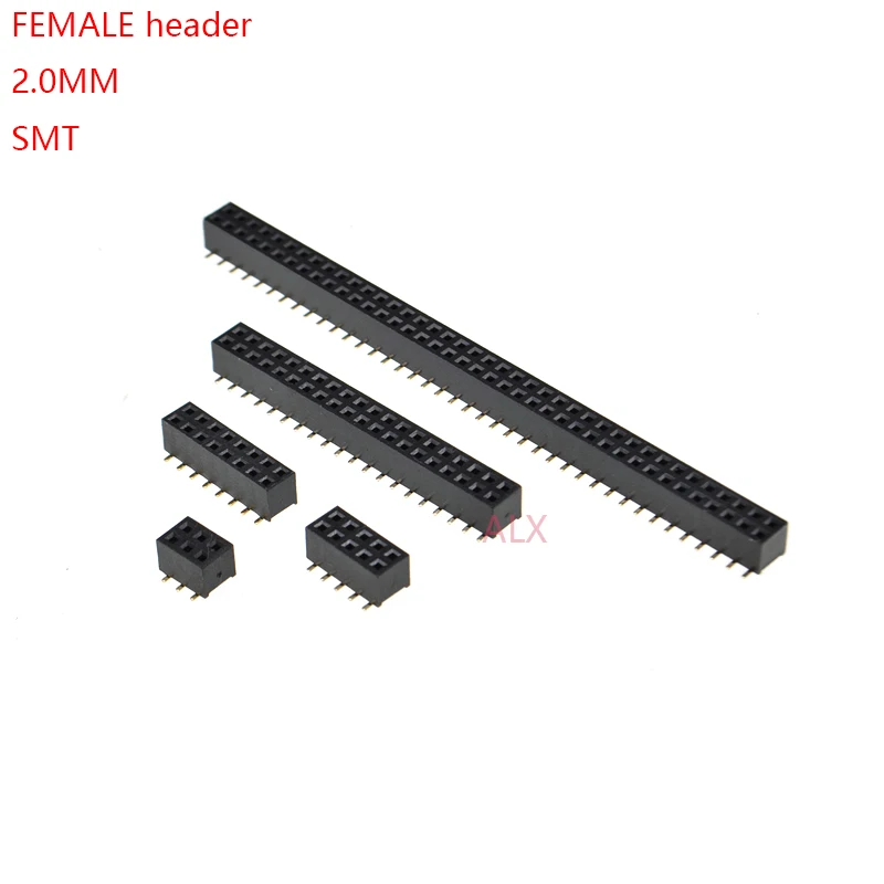 

10PCS SMD SMT 2*2/3/4/5/6/7/8/9/10/12/16/20/40/ PIN double row FEMALE PIN HEADER 2.0MM PITCH Connector Socket 2X/6/8/10/20
