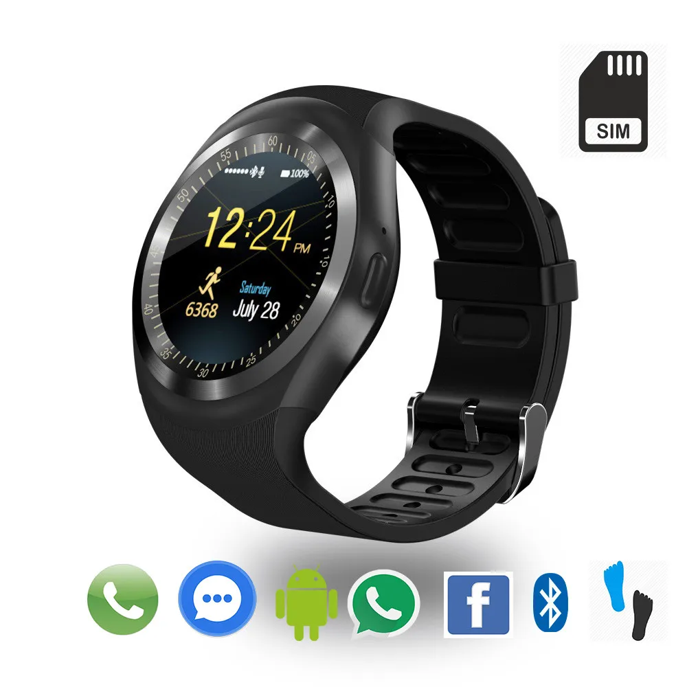 Bluetooth Smartwatch телефонный звонок Gsm порты Шагомер Смарт часы Поддержка Nano SIM и tf карты