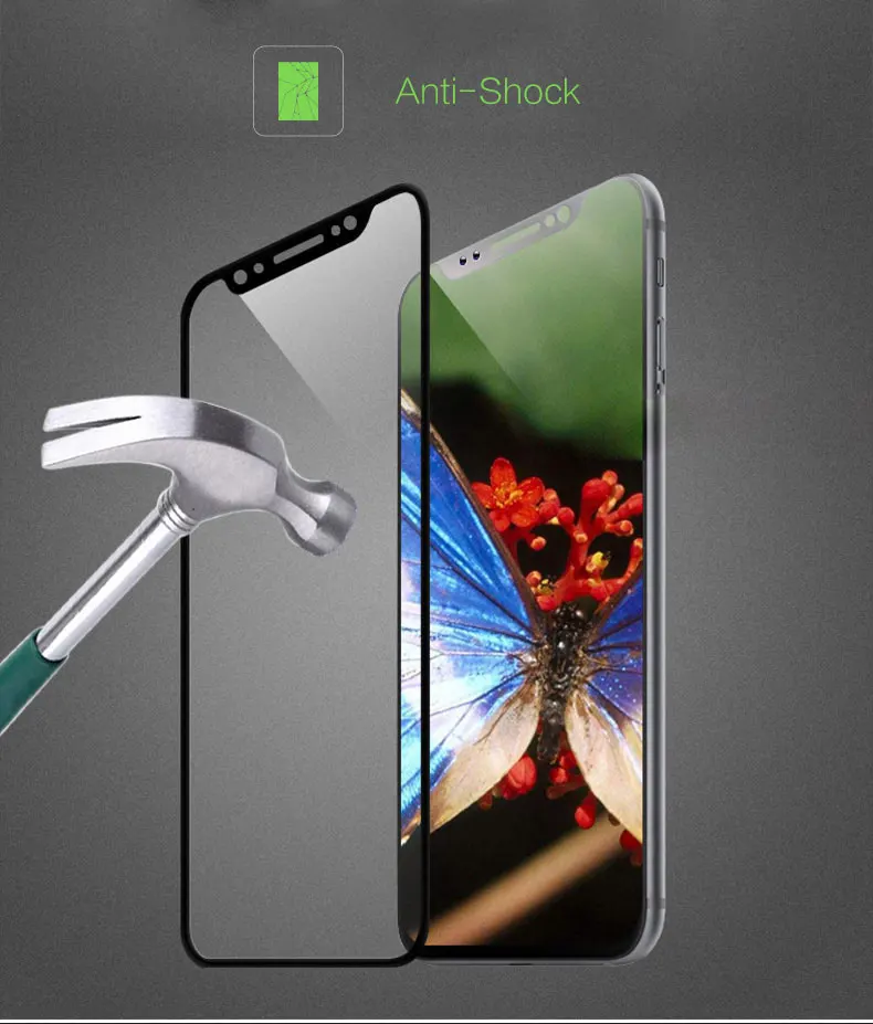 2 шт Полное покрытие закаленное стекло для iPhone X защитная пленка экрана XS iPhoneX