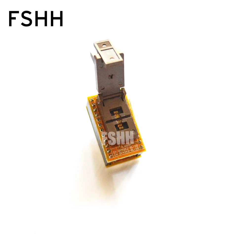 FSHH QFN8 to DIP8 Programmer adapter WSON8 DFN8 MLF8 test socket Pitch=0.65mm Size=2x2mm 50pcs ap9971gd 9971gd 9971d dip8