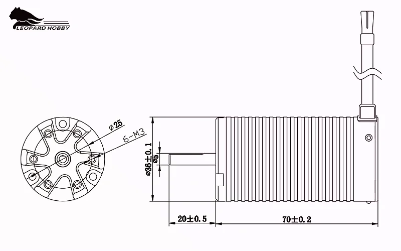 Леопард хобби LBP3670 V2 бесщеточный inrunner 3670 2400KV 2000KV 1750KV 4-полюса Бессенсорное двигатель для автомобиля RC багажная тележка