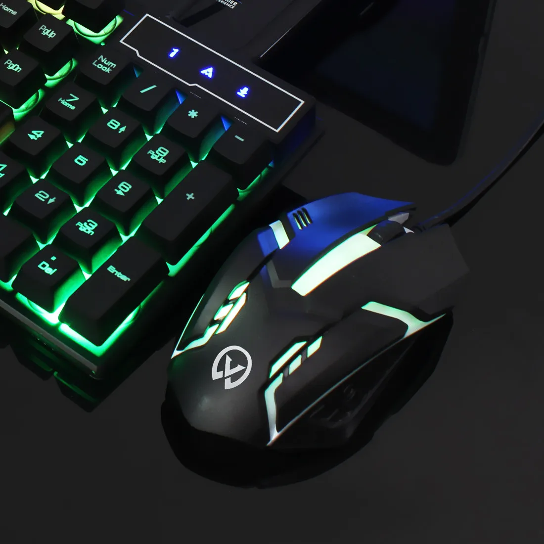 Проводная USB игровая мышь VOBERRY с подсветкой 2400DPI 4 кнопки для настольного ноутбука