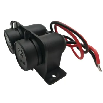 

Waterproof 12V 2 Way Power Car Motorbike Motorcycle Boat Cigarette Lighter Double Socket Adapter Connectors