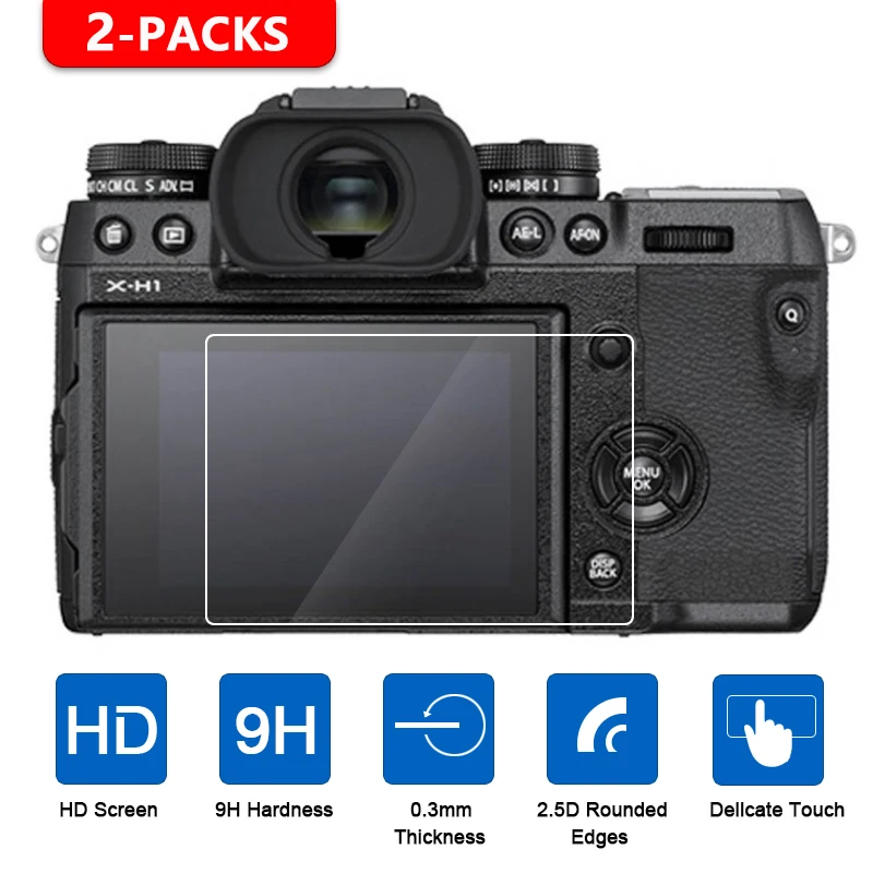 2pcs Tempered Glass Screen Protector For Fujifilm Xt1 Xt2 Xt3 Xh1 X