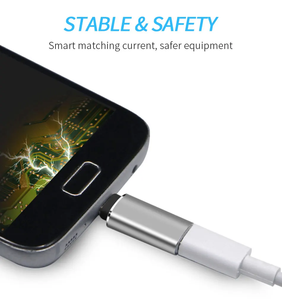 _03Female Type-C USB-C to Male Micro USB B 3.0 Date Charging Cable Adapter Converter for Samsung Xiaomi Meizu Huawei honor Table