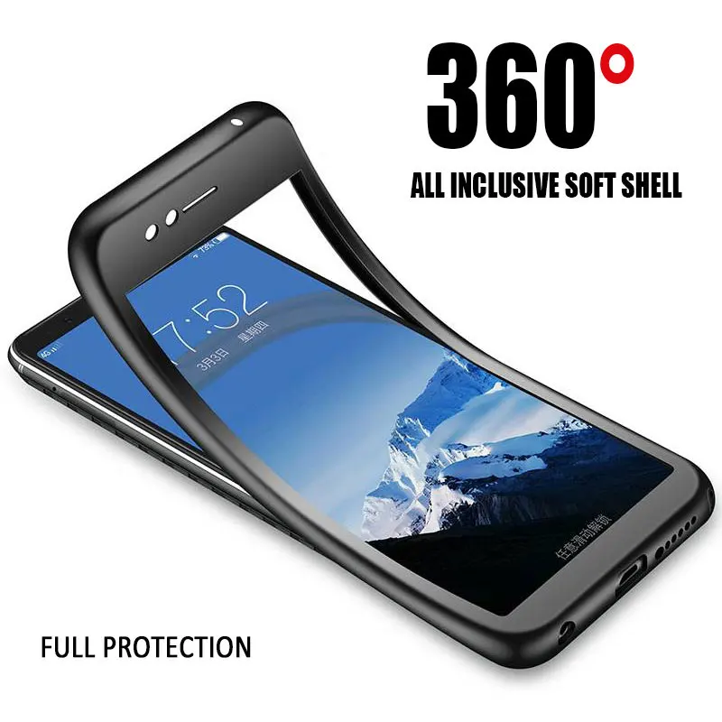 Для Xiao mi Red mi 5 Plus 6 Pro чехол 360 Xiaomi mi 8 SE Lite A1 A2 Pocophone F1 чехол 360 силиконовый чехол для задней панели телефона полная защита