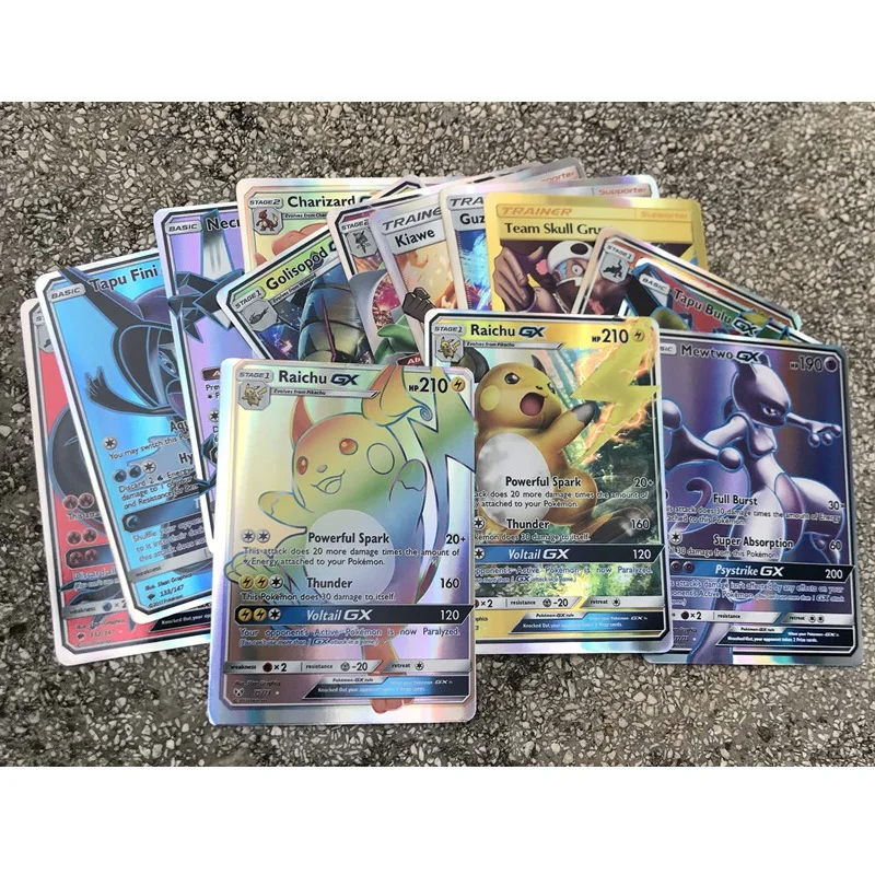 25 50pcs 100pcs 200 Pcs GX MEGA Shining Cards Game Battle Carte Trading Cards Game Children Pokemons Toy