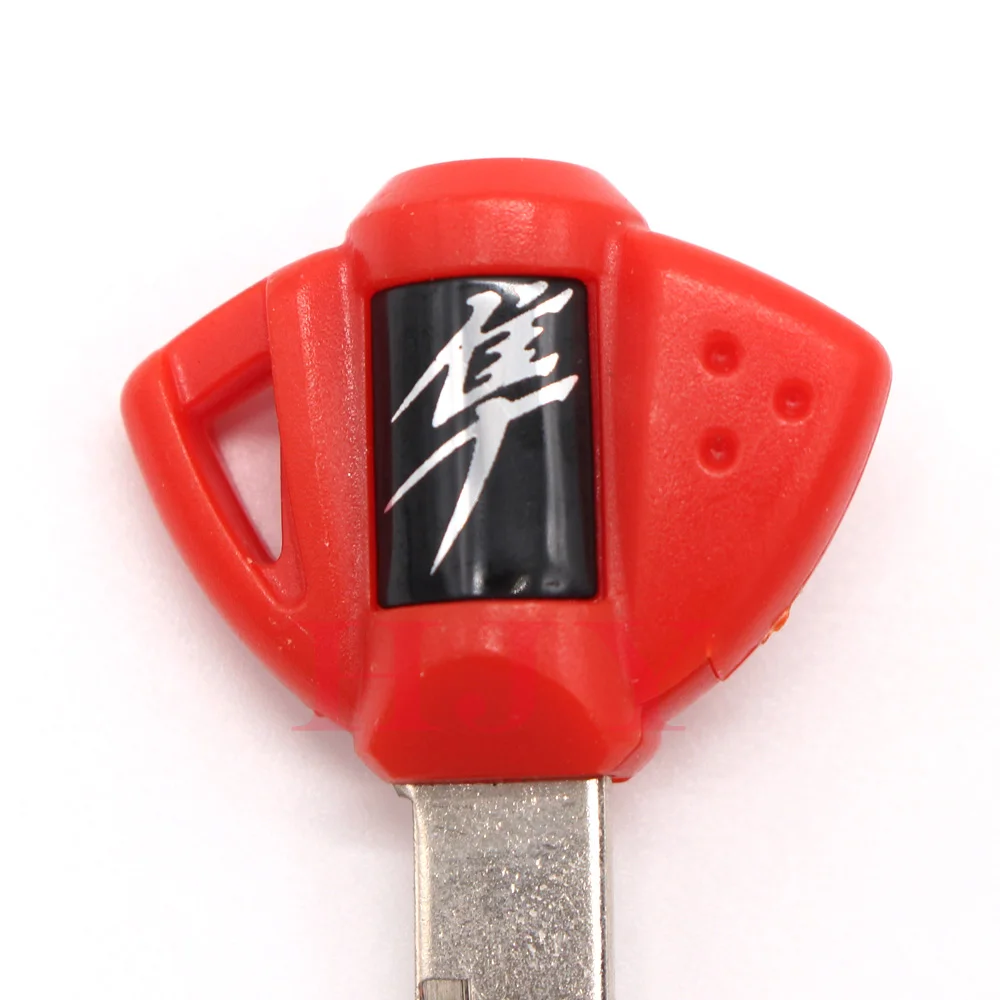 Red 12pcs Blank Key Uncut Blade For Suzuki Hayabusa GSX1300R 1999-2007 2005 2006 