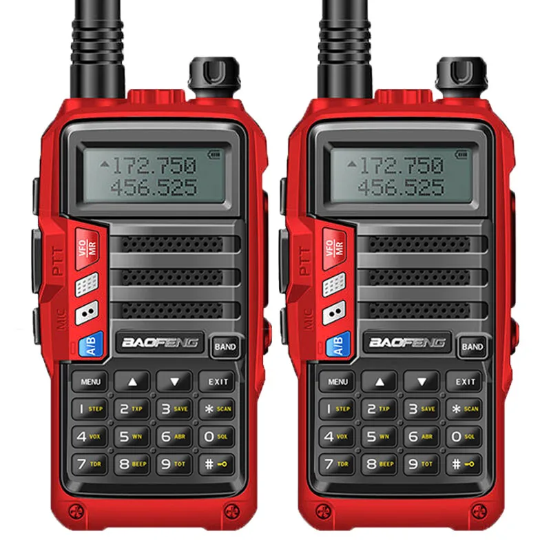 2 шт. BaoFeng UV S9 8 Вт мощный рация VHF/UHF136 174Mhz и 400 520 мГц двухдиапазонный 10 км Long Range