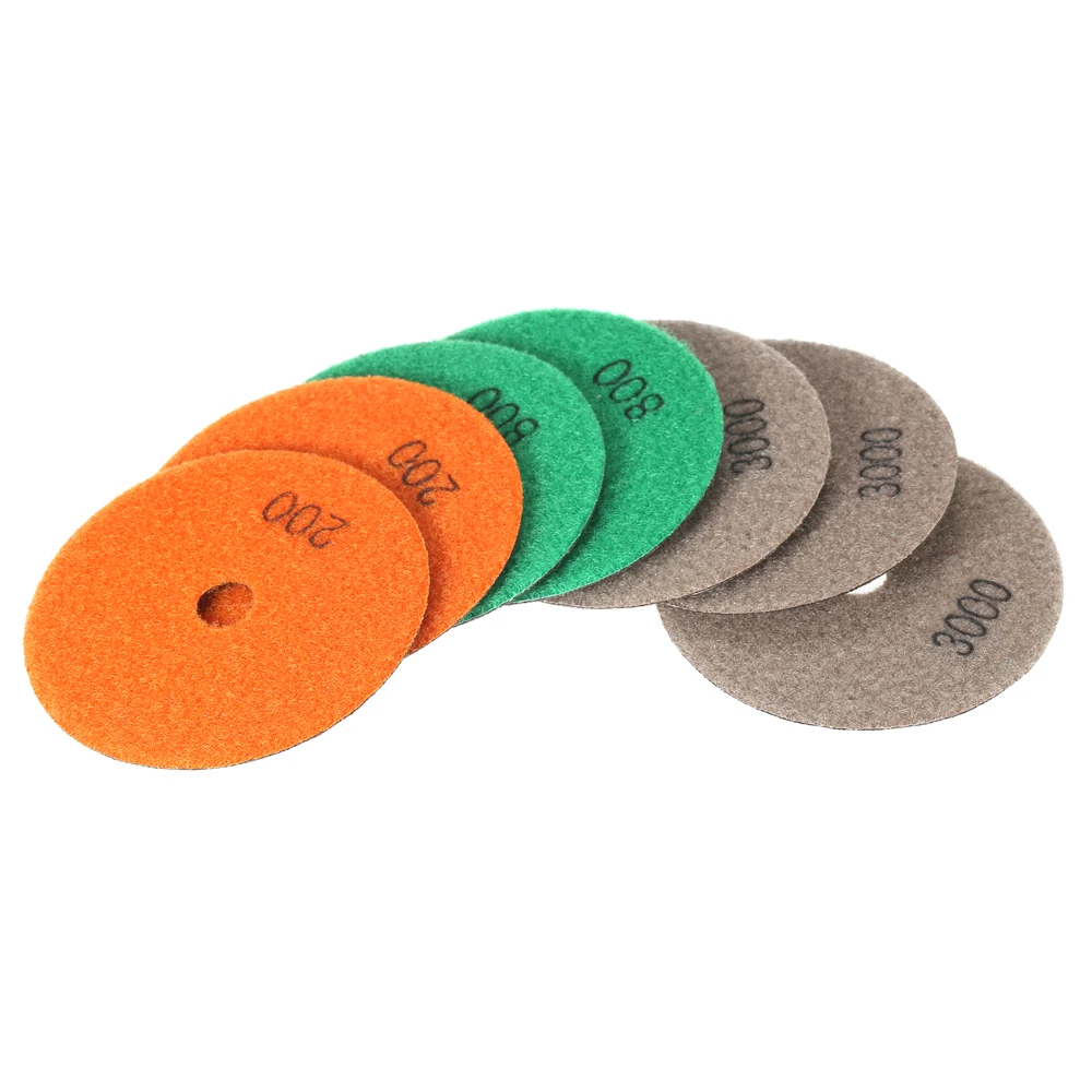 Buy 7pcs/Set 4" Diamond Dry Polishing Pads sanding