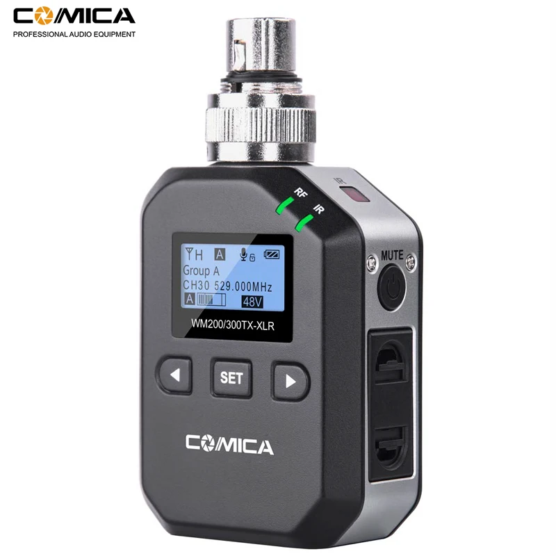Comica XLR UHF 96-канальный беспроводной подключаемый передатчик для CVM-WM300/CVM-WM200