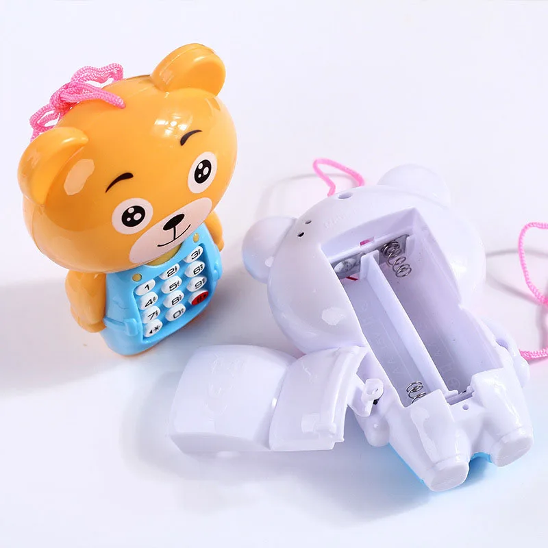 Электронный игрушечный телефон для детей, звучащие животные, цифровой вокальный светящийся музыкальный мобильный телефон, детские развивающие обучающие игрушки