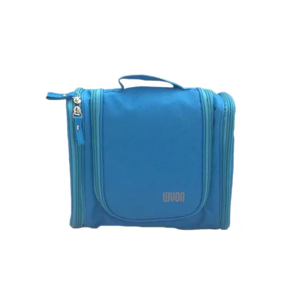 Портативный Большой складной водонепроницаемый полиэстер Висячие дорожные аксессуары для мужчин и женщин Дорожные туалетные сумки - Цвет: Sky Blue