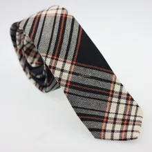 YIBEI Coachella Узкие галстуки мужской галстук хлопок оранжевый бежевый черный клетчатый сетки шеи Узкие галстуки Классический 6 см галстук тонкий Gravatas