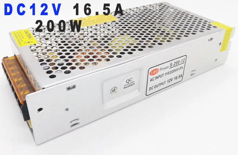 Источник питания DC 12V 16.5A 200W источники для светодиодной ленты 110V 220 to 12v UPS с ЧПУ CCTV 10