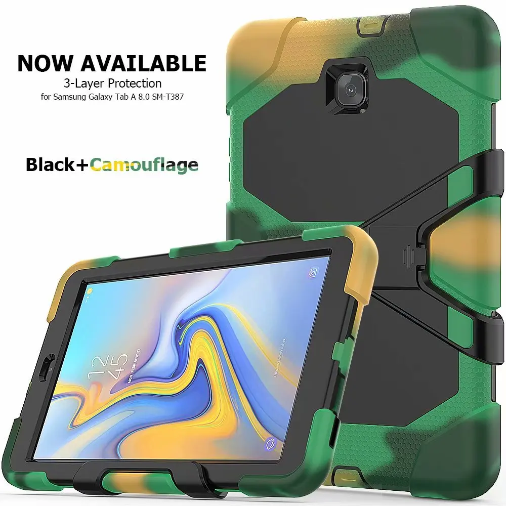 Противоударный Прочный чехол для Samsung Galaxy Tab A 8 0 T387 SM-T387 2018 ударопрочный защитный