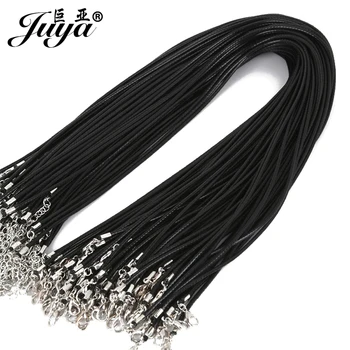 

20Pcs/Lot 1.5Mm Black Genuine Leather Cord Chains Adjustable Braided 45Cm Rope For Diy Necklace Bracelet Jewelry Making Findings