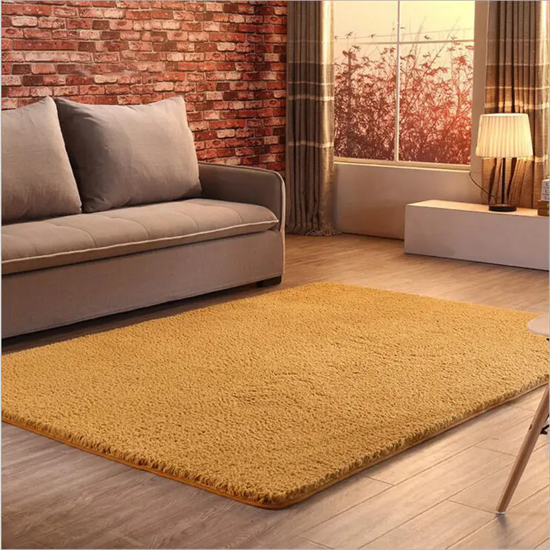 Мягкие толстые мохнатые простые большие ковры для гостиной, спальни, домашние ковры, японский стиль, напольный коврик, дверной коврик - Цвет: 4