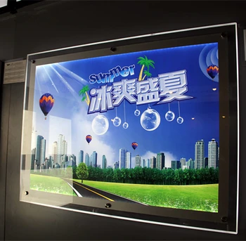 

Wall Mounted Acrylic Led Picture frame Cystal advertising light box