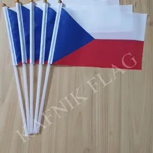 Kafnik, 5 шт. Чешская Республика флаг 14*21 см чешские республиканский флаг в ручной Национальный флаг с полюсом и вручать флаг
