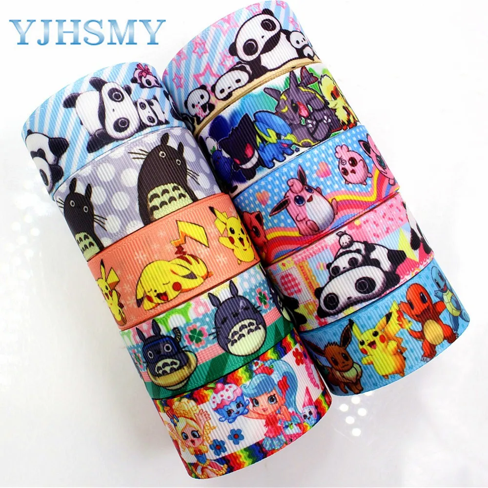 YJHSMY 22/25 10 ярдов мм мультфильм термопечать grosgrain Свадебные аксессуары Свадебный