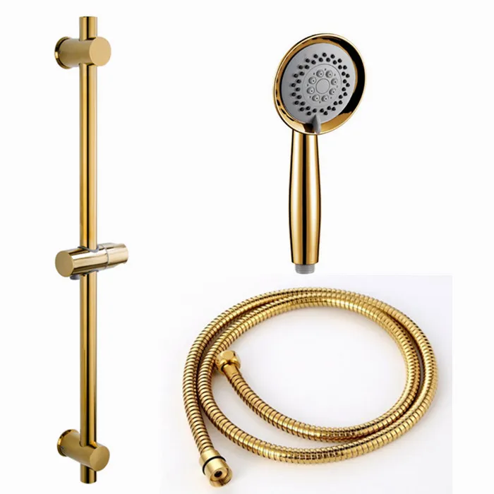 SUS304 stainless gold metal shower sliding bar with Height Adjustable