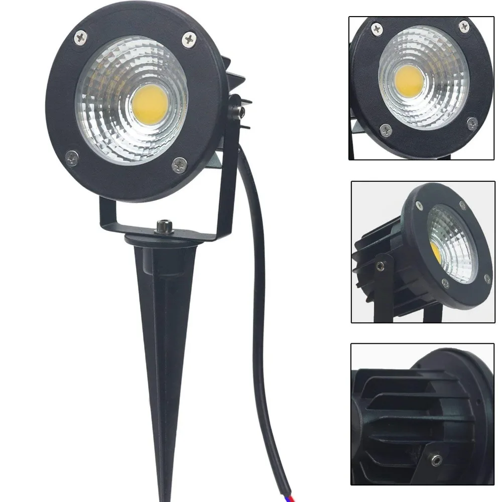 Luminária de Led para Gramado Lâmpada para Jardim Externas à Prova Ponto de Luz Áreas D'água Branco Vermelho Azul Verde 5 w 10w 15w Ip65 8 Cheap Luminárias gramado