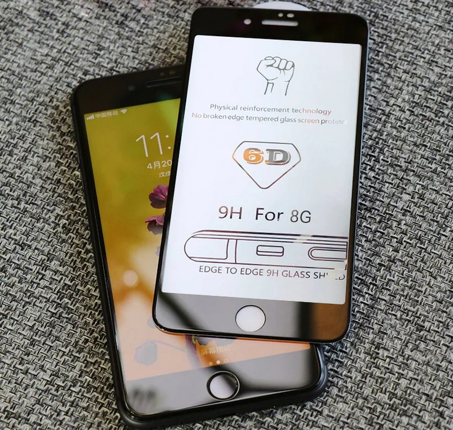 100 шт 9D Защитное стекло для iphone 6 6 S 7 8 plus X стекло на iphone 7 6 8 X R XS MAX защита экрана iphone 7 6 XR