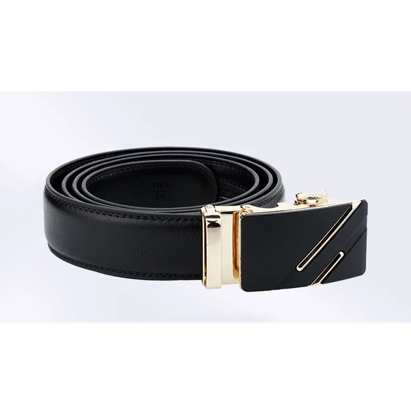 150cm men belt with stainless steel automatic buckle for mens cow real genuine leather luxury quality brand designer belts140cm