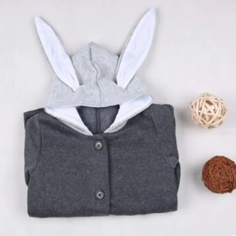 Одежда для новорожденных для маленьких девочек Одежда для мальчиков кролик шляпа верхняя одежда длинные младенческой Детский кардиган пальто-мантия детей Детская куртка топы