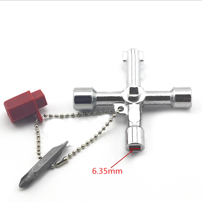 

5 In 1 Cross Triangle Square Key Screwdriver Wrench Hand Tool Universal Switch Handle Wrenches Spanner Tools for Train Elevator