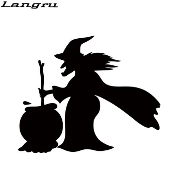 

Langru New Style Car Styling Witches Car Vinyl Decal Window Bumper Halloween Sticker Personality Jdm