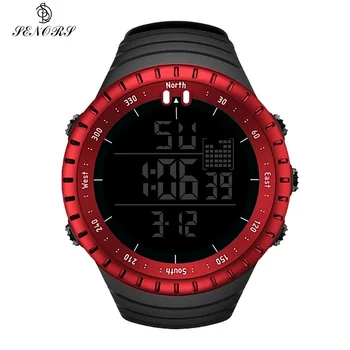 SENORS Outdoor Men Watches Sport Digital Woman Military Watch Male Watch Fashion Wristwatch Silicone Strap LED Clock Electronic 2