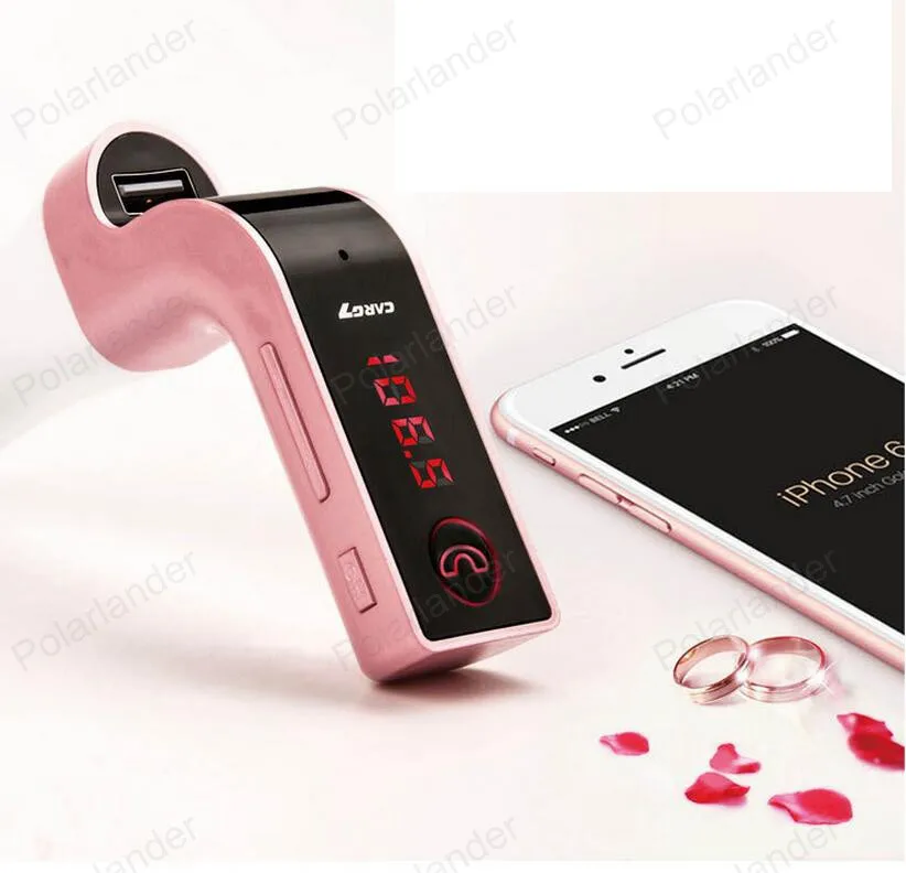 rose gold Универсальный Беспроводной bluetoothhands, автомобильный набор, FM передатчик MP3 плеер с аудио зарядных порта USB для автомобиля Зарядное устройство - Название цвета: rose gold