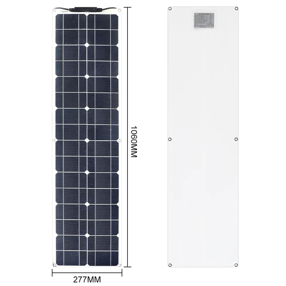 50 Вт Гибкая ETFE солнечная панель Гибкая с солнечными батареями бэклист 18 изоляции 12 В/24 В контроллер для лодки автомобиля RV Camper