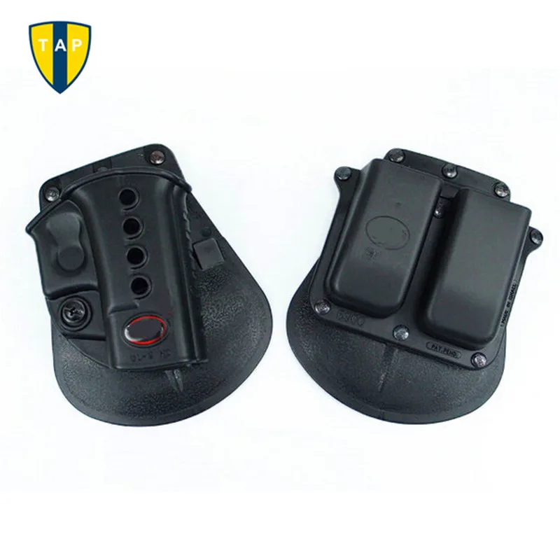 

Military Tactical Airsoft Gun Holster GL2 BR2 SG21 1911 GL2-ND Black Double Magazine Pouch CU9G Handcuff